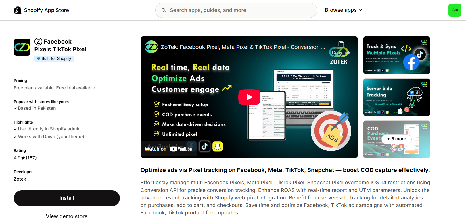 Zotek Fb pixel app