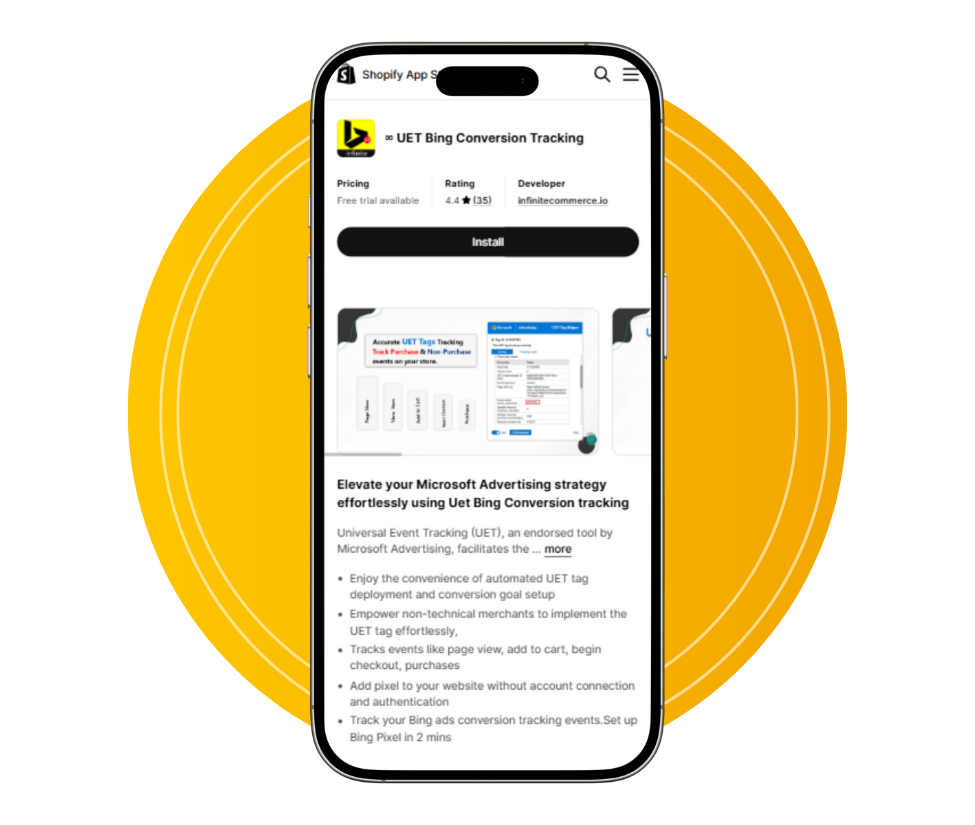 Infinite UET Bing Conversion