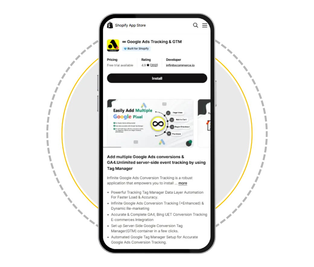 Infinite Google Ads Tracking Hero Section